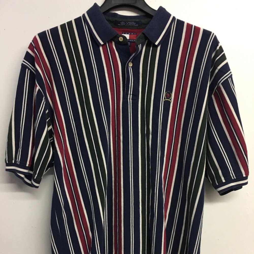 Vintage XL Tommy Hilfiger Polo striped men’s shirt